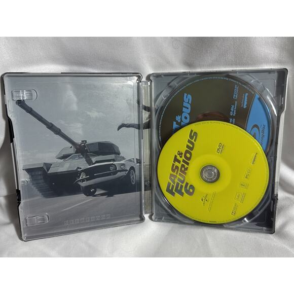Fast & Furious 6 Extended Edition Blu-ray DVD Steelbook 2 Disc Set Tin Case - Picture 6 of 9